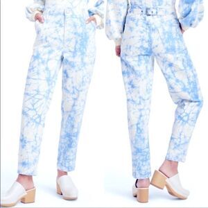 Rachel Comey X Target Tie Dye High Rise Waist Jeans Blue White C33